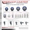 Service Caster 3 Inch Blue Polyurethane Wheel Swivel 34 Inch Threaded Stem Caster Set 2 Brakes SCC SCC-TS20S314-PPUB-BLUE-34212-2-TLB-2 - alternate 5